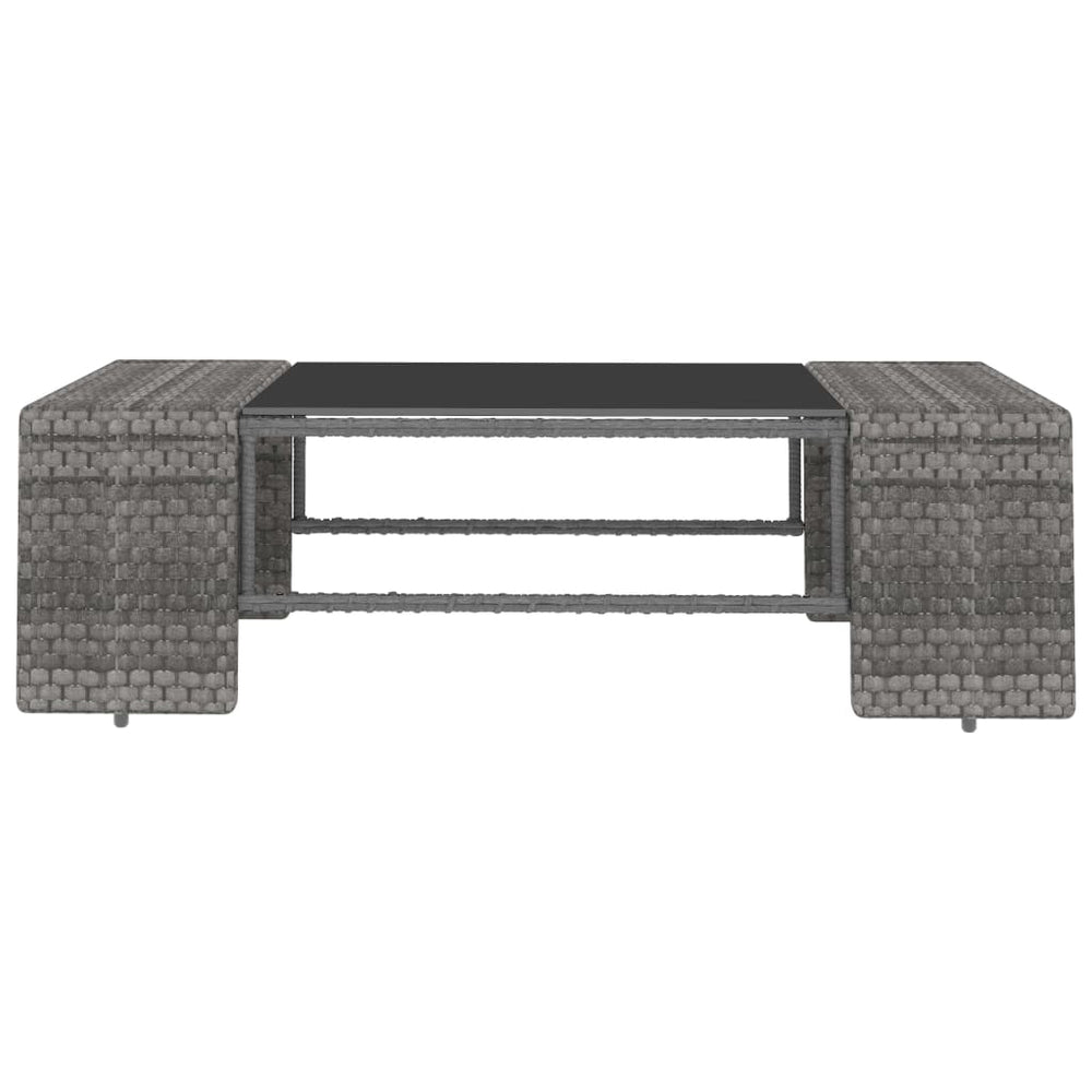 2-delige Loungeset poly rattan grijs MeubelReus