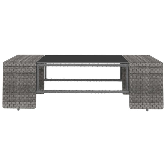 2-delige Loungeset poly rattan grijs MeubelReus