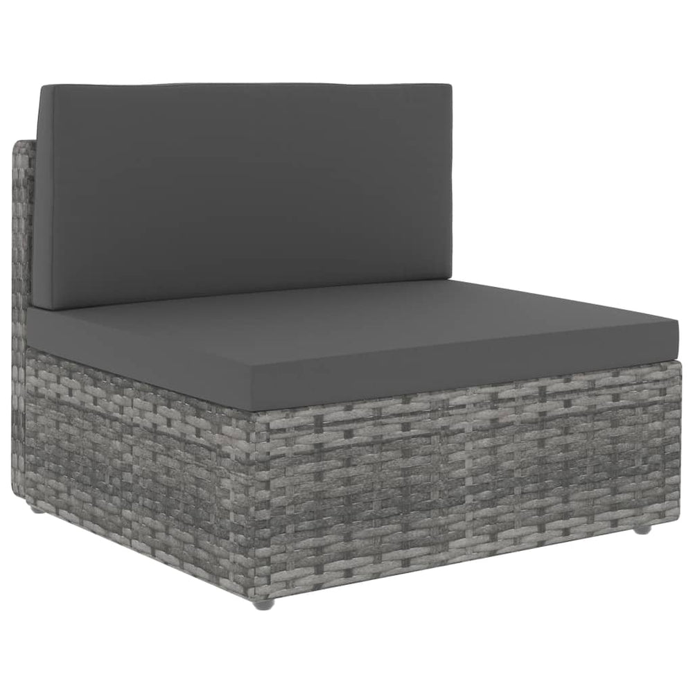 2-delige Loungeset poly rattan grijs MeubelReus