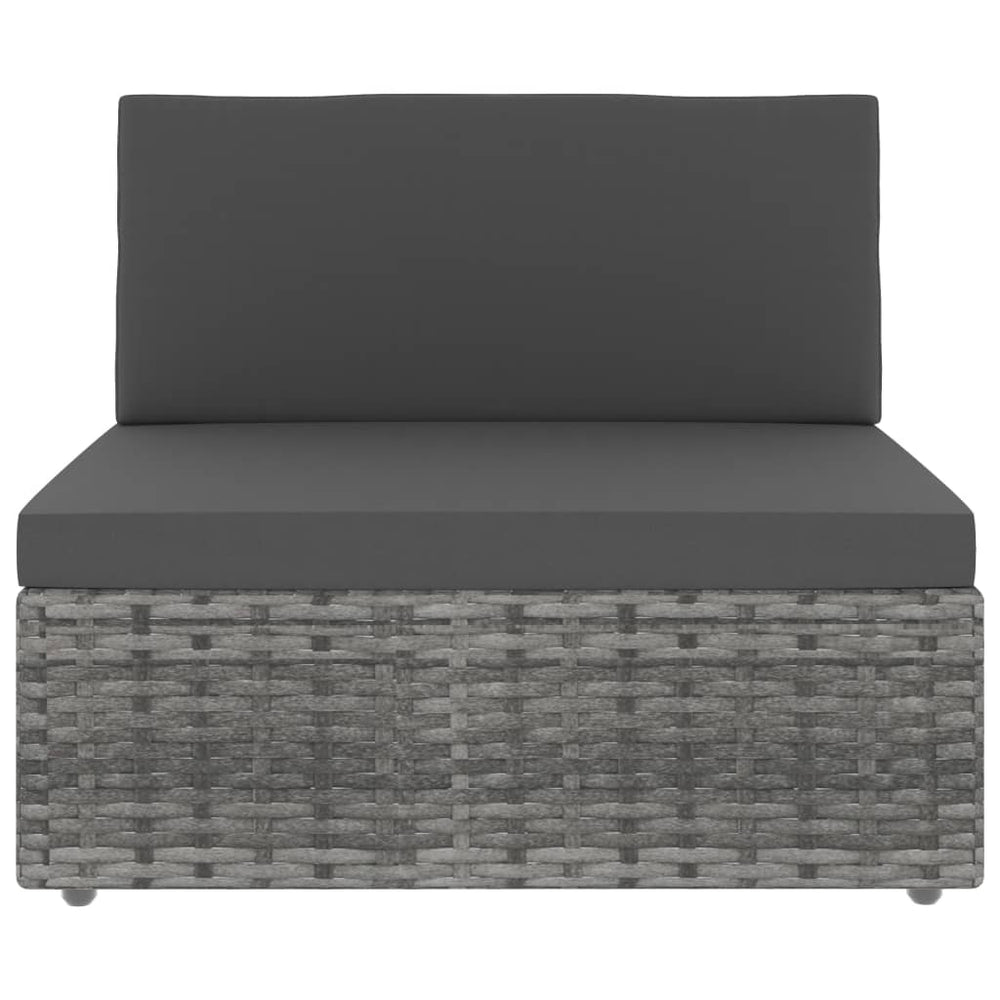 2-delige Loungeset poly rattan grijs MeubelReus