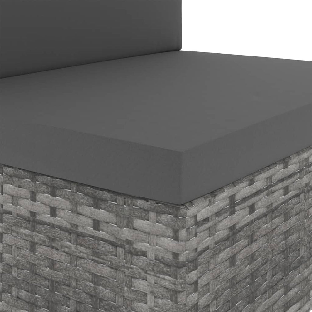 2-delige Loungeset poly rattan grijs MeubelReus