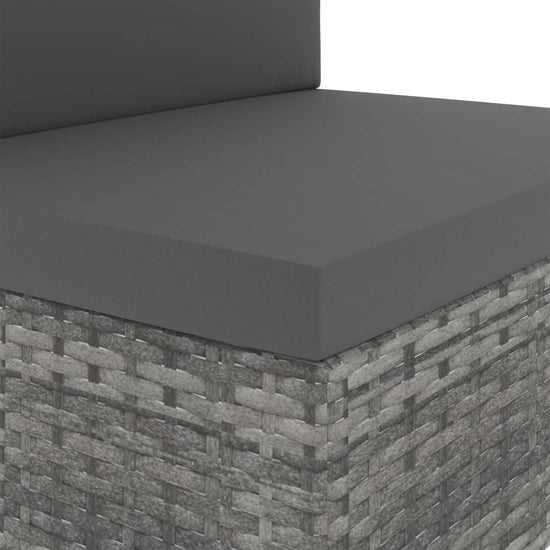 2-delige Loungeset poly rattan grijs MeubelReus
