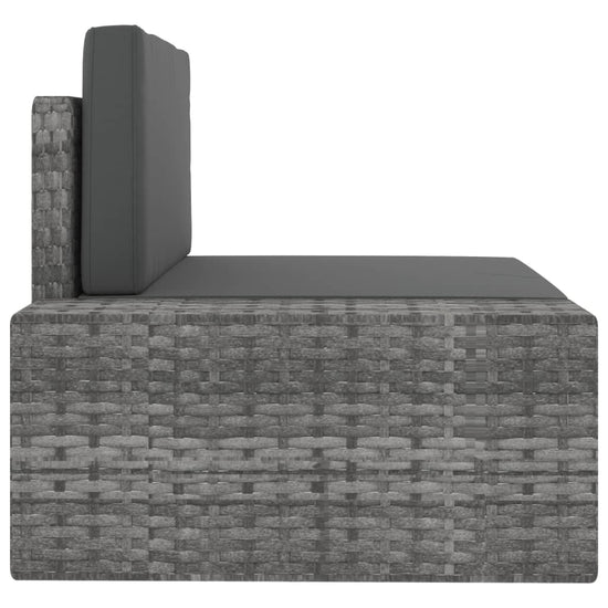 3-delige Loungeset poly rattan grijs MeubelReus