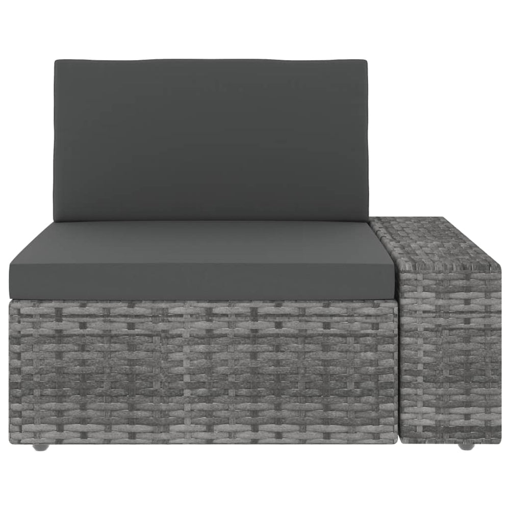 3-delige Loungeset poly rattan grijs MeubelReus