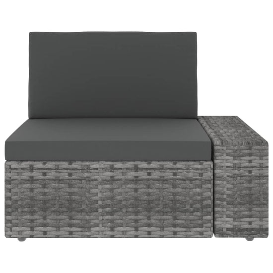 3-delige Loungeset poly rattan grijs MeubelReus