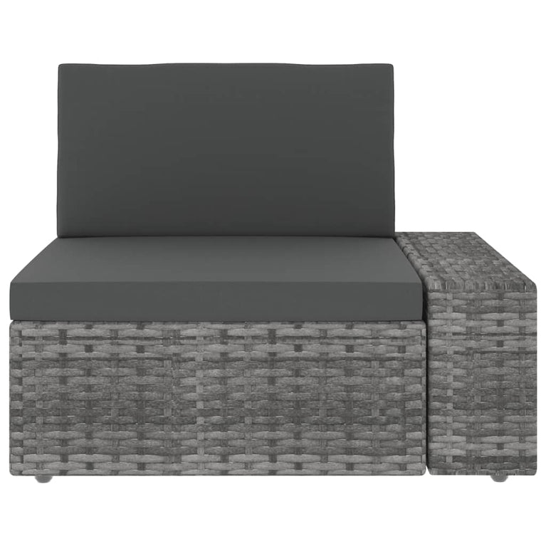 3-delige Loungeset poly rattan grijs MeubelReus
