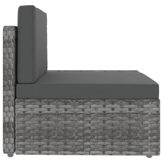 3-delige Loungeset poly rattan grijs MeubelReus