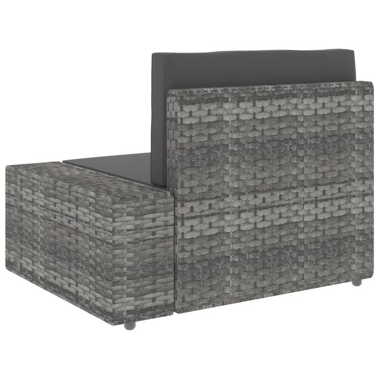 3-delige Loungeset poly rattan grijs MeubelReus