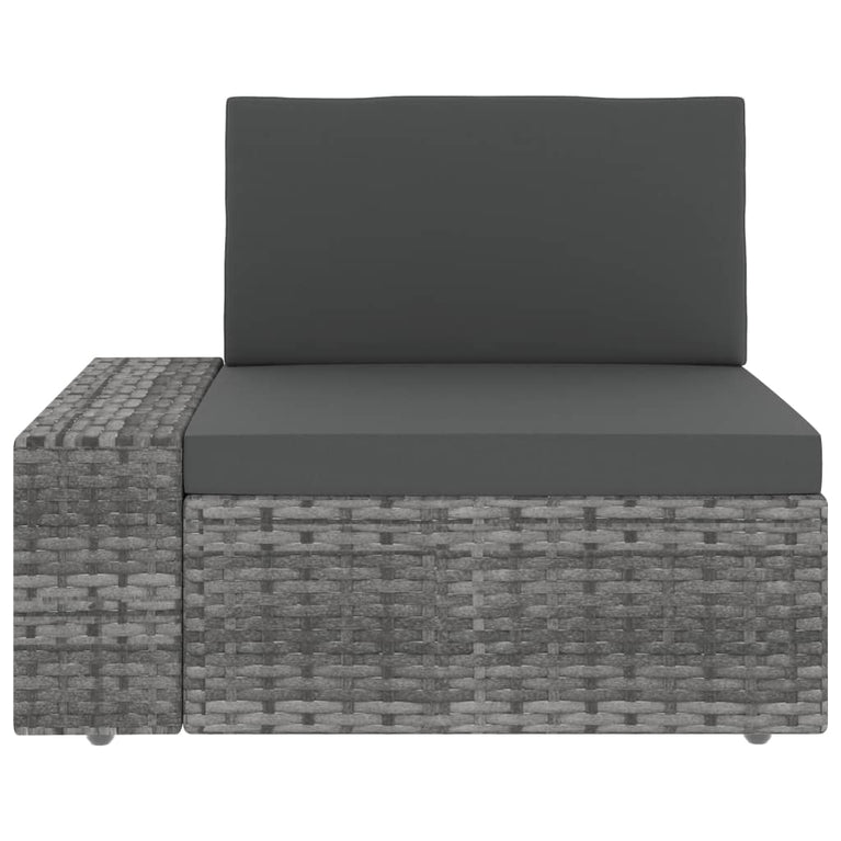 3-delige Loungeset poly rattan grijs MeubelReus