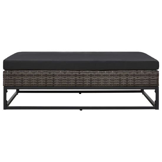 5-delige Loungeset met kussens poly rattan grijs MeubelReus