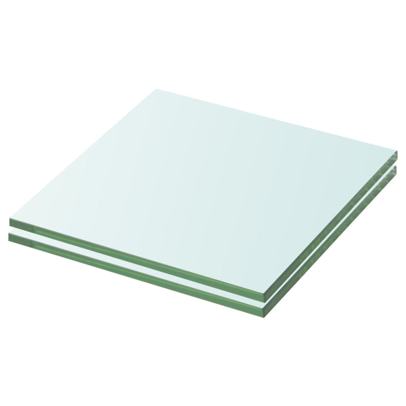 Schappen 2 st 20x15 cm glas transparant MeubelReus