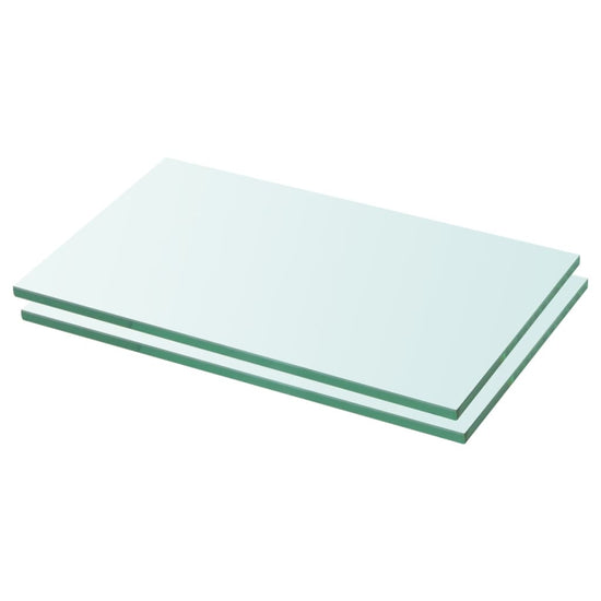 Schappen 2 st 30x12 cm glas transparant MeubelReus