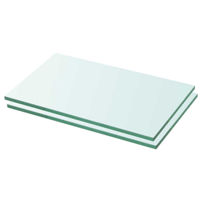 Schappen 2 st 30x12 cm glas transparant MeubelReus