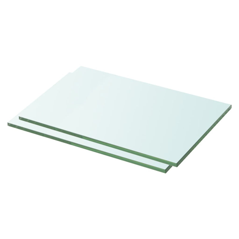 Schappen 2 st 30x15 cm glas transparant MeubelReus