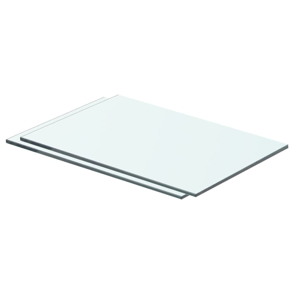 Schappen 2 st 40x20 cm glas transparant MeubelReus
