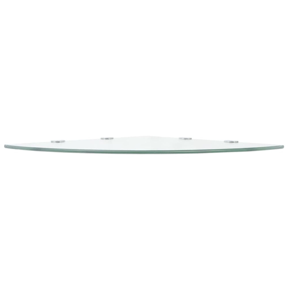 Hoekschappen 2 st met chromen dragers 45x45 cm glas transparant MeubelReus