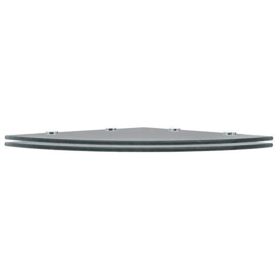 Hoekschappen 2 st met chromen dragers 45x45 cm glas zwart MeubelReus