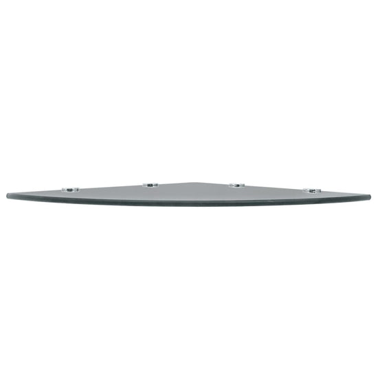 Hoekschappen 2 st met chromen dragers 45x45 cm glas zwart MeubelReus