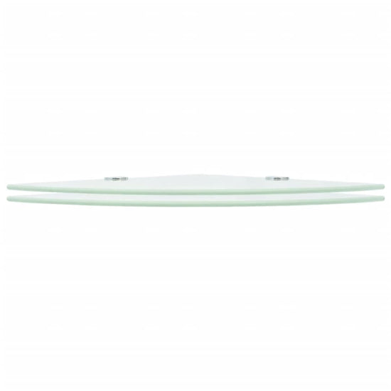 Hoekschappen 2 st met chromen dragers 35x35 cm glas wit MeubelReus
