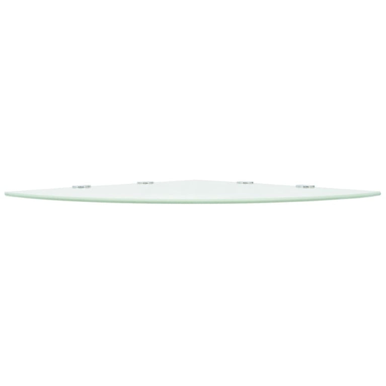Hoekschappen 2 st met chromen dragers 45x45 cm glas wit MeubelReus