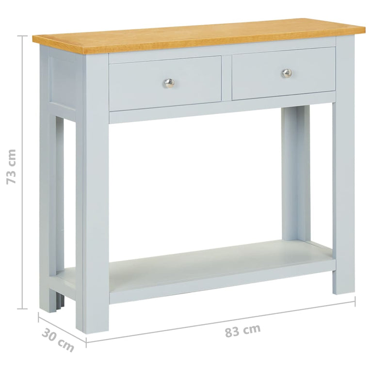 Wandtafel 83x30x73 cm massief eikenhout MeubelReus