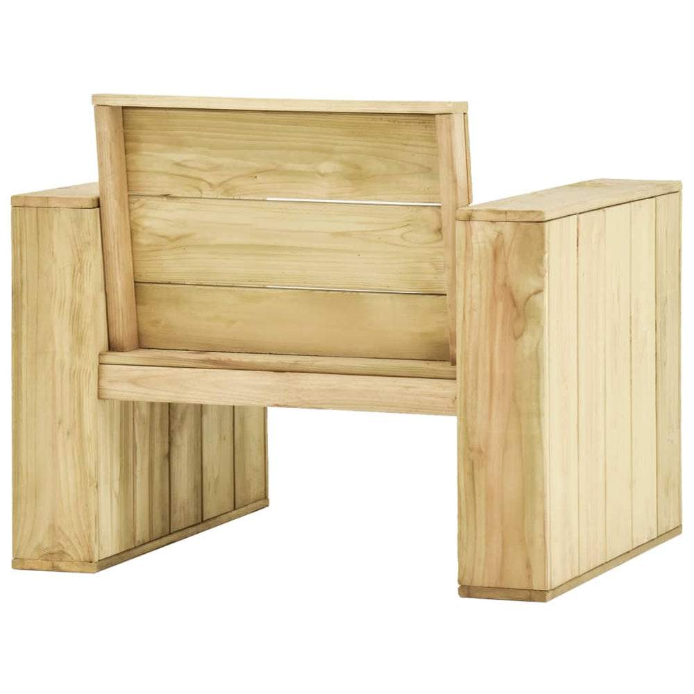 Tuinstoelen 2 st 89x76x76 cm geïmpregneerd grenenhout MeubelReus