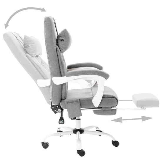 Kantoormassagestoel stof grijs MeubelReus