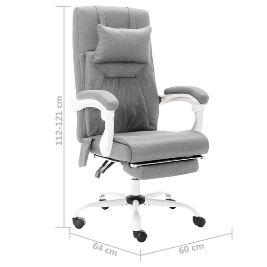 Kantoormassagestoel stof grijs MeubelReus