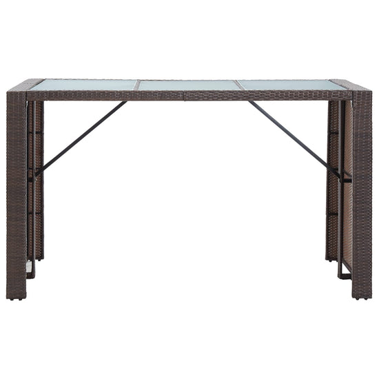 7-delige Tuinbarset met kussens poly rattan bruin MeubelReus