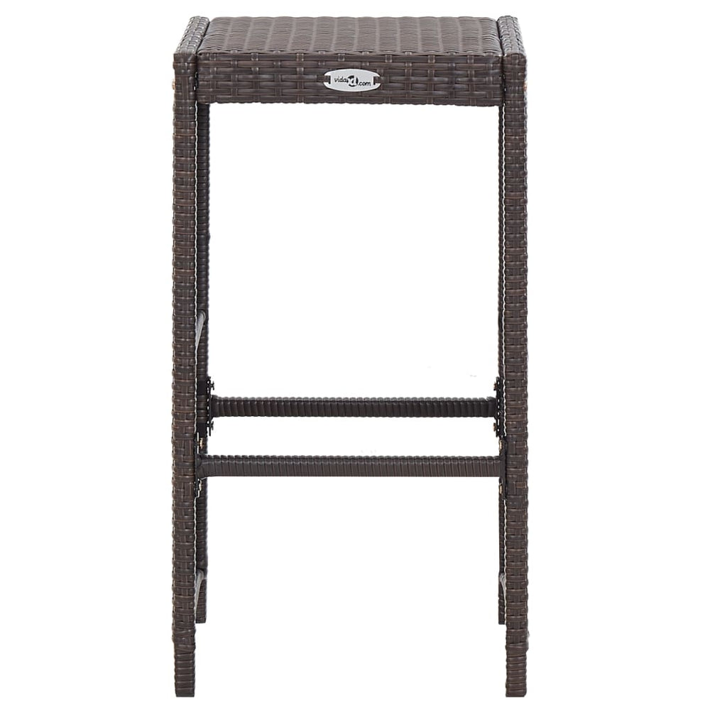 7-delige Tuinbarset met kussens poly rattan bruin MeubelReus