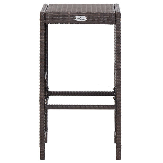 7-delige Tuinbarset met kussens poly rattan bruin MeubelReus