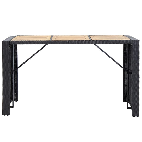 7-delige Tuinbarset met kussens poly rattan zwart MeubelReus