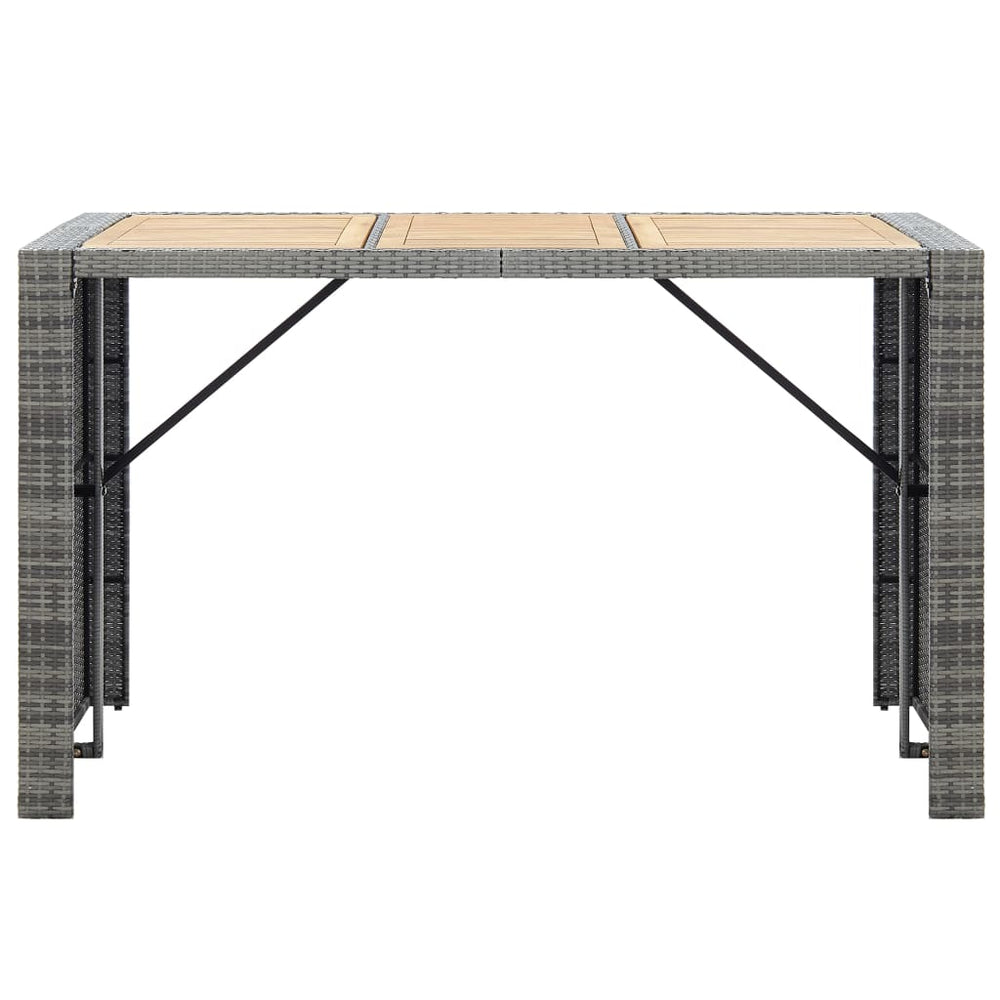 7-delige Tuinbarset met kussens poly rattan grijs MeubelReus