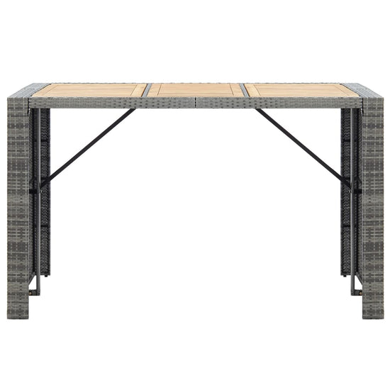 7-delige Tuinbarset met kussens poly rattan grijs MeubelReus