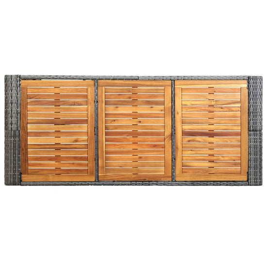 7-delige Tuinbarset met kussens poly rattan grijs MeubelReus