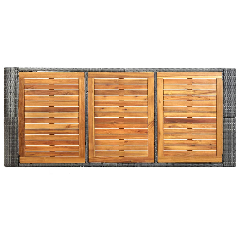 7-delige Tuinbarset met kussens poly rattan grijs MeubelReus