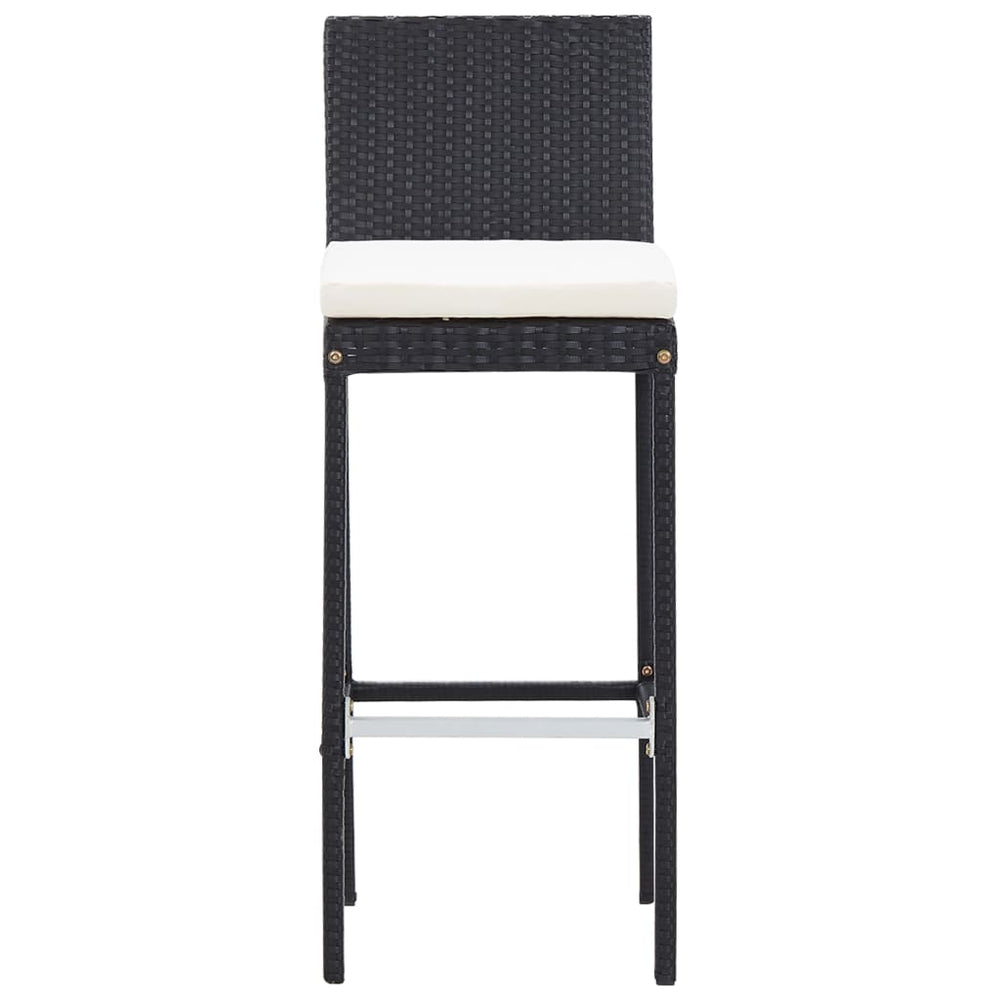 9-delige Tuinbarset poly rattan en acaciahout zwart MeubelReus