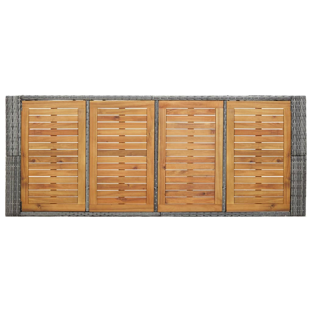 9-delige Tuinbarset poly rattan en acaciahout grijs MeubelReus