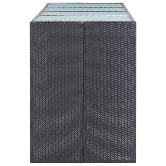 9-delige Tuinbarset poly rattan zwart MeubelReus