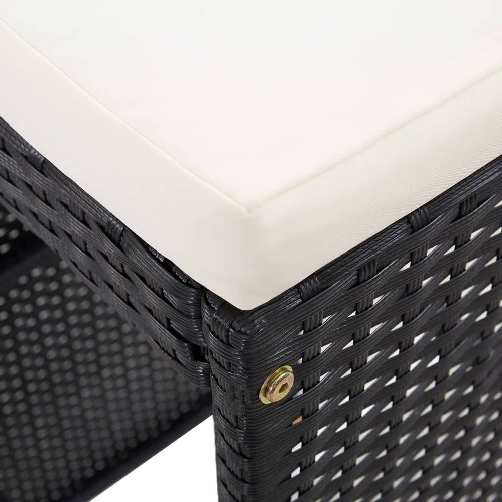 9-delige Tuinbarset poly rattan zwart MeubelReus