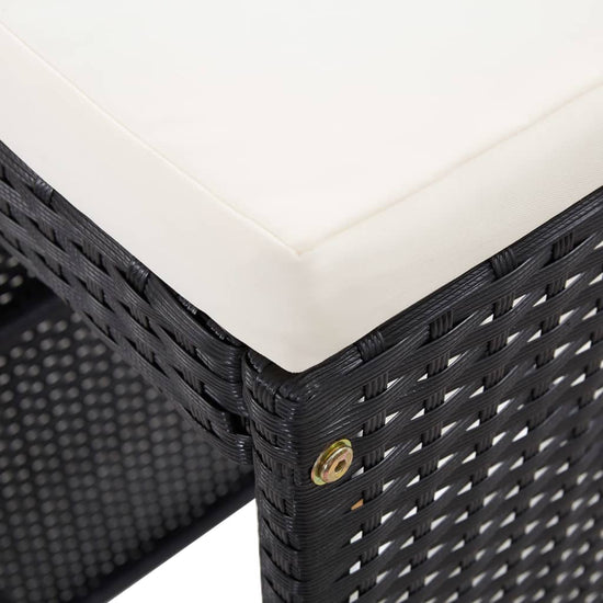 9-delige Tuinbarset poly rattan zwart MeubelReus