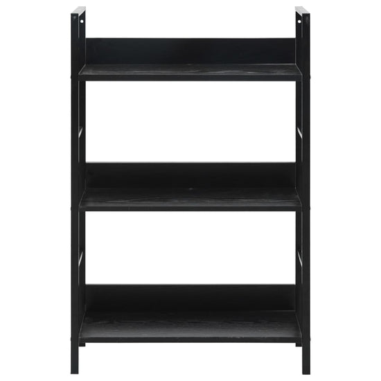 Boekenkast met 3 schappen 60x27,6x90,5 cm bewerkt hout zwart MeubelReus