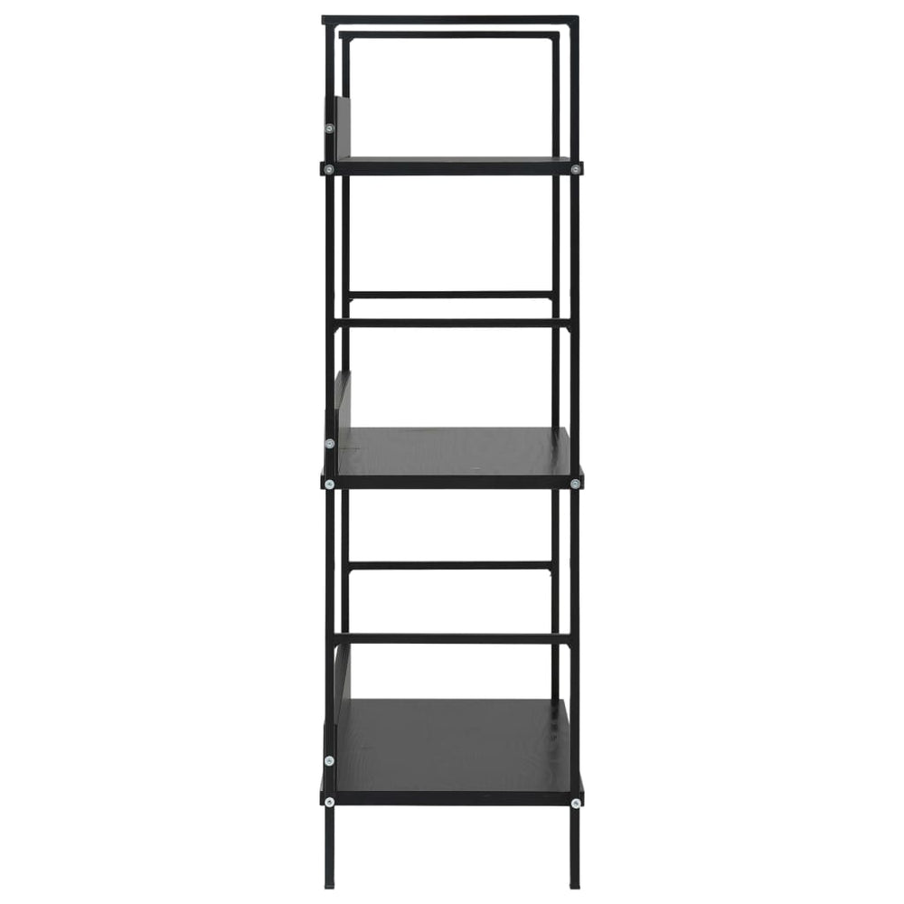 Boekenkast met 3 schappen 60x27,6x90,5 cm bewerkt hout zwart MeubelReus