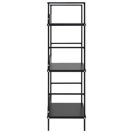 Boekenkast met 3 schappen 60x27,6x90,5 cm bewerkt hout zwart MeubelReus