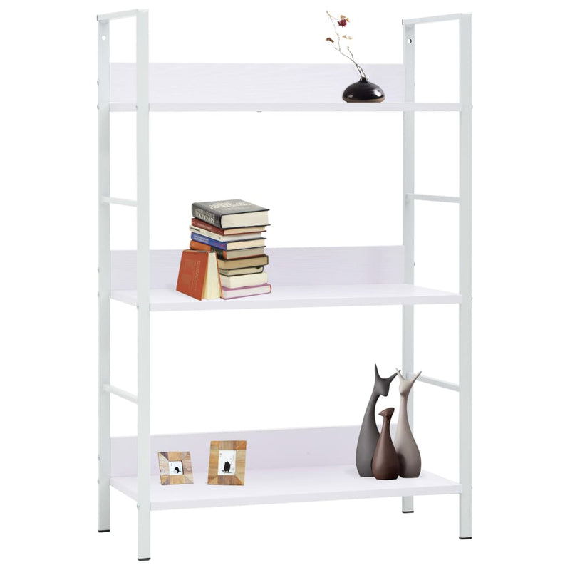 Boekenkast met 3 schappen 60x27,6x90,5 cm bewerkt hout wit MeubelReus