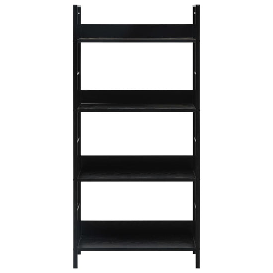 Boekenkast met 4 schappen 60x27,6x90,5 cm bewerkt hout zwart MeubelReus