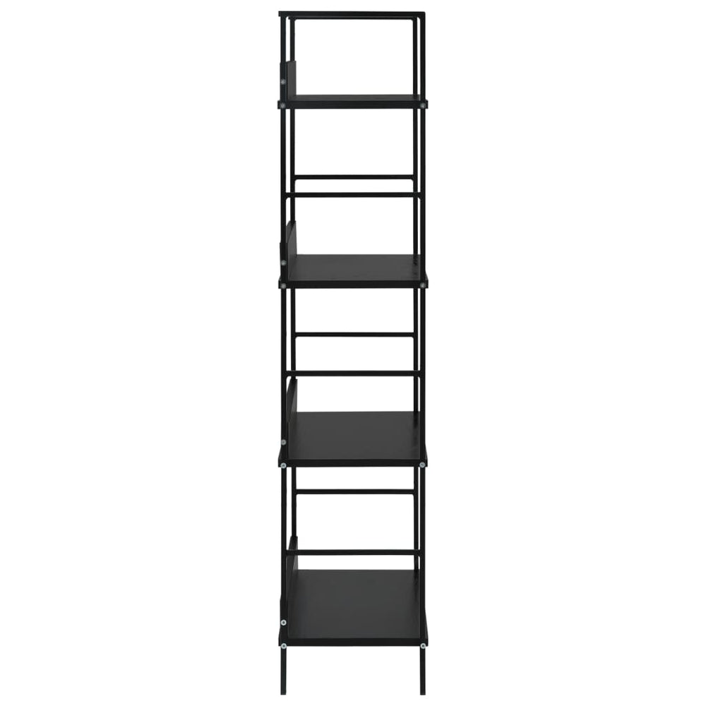 Boekenkast met 4 schappen 60x27,6x90,5 cm bewerkt hout zwart MeubelReus