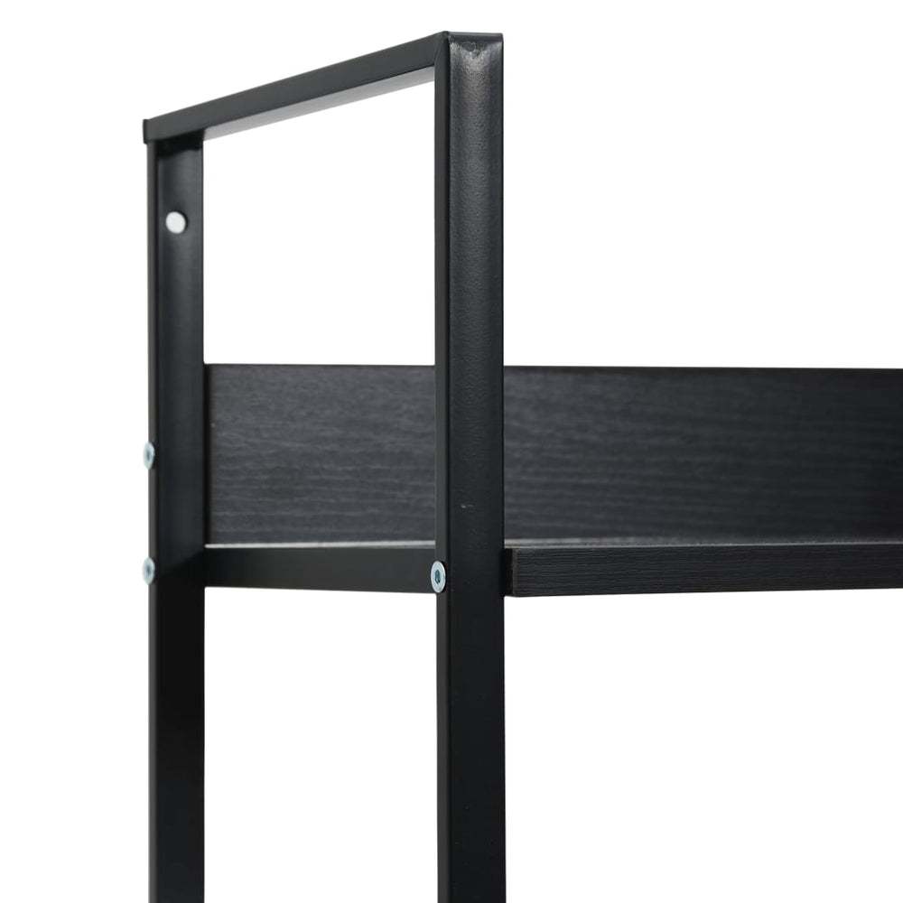 Boekenkast met 4 schappen 60x27,6x90,5 cm bewerkt hout zwart MeubelReus