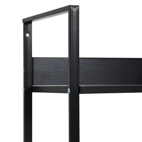 Boekenkast met 4 schappen 60x27,6x90,5 cm bewerkt hout zwart MeubelReus