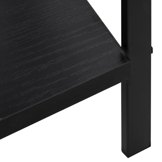 Boekenkast met 4 schappen 60x27,6x90,5 cm bewerkt hout zwart MeubelReus